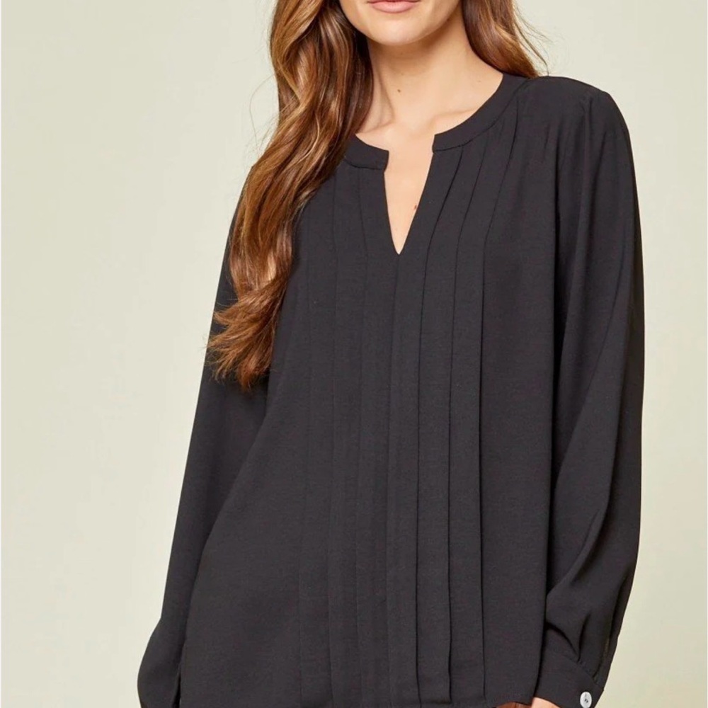 Joie Black Pleated 100% Silk Women's Blouse